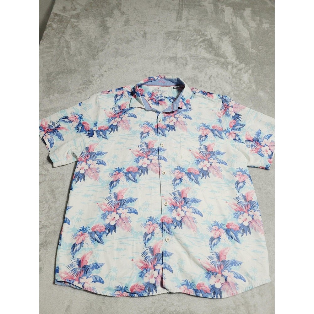 Tommy Bahama Coconut Point Shirt Mens XL Floral Short Sleeve Hawaiian IslandZone